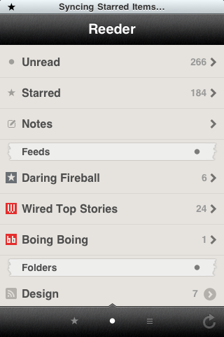 Sync status bar: tap status bar to minimize, tap icon to maximize.